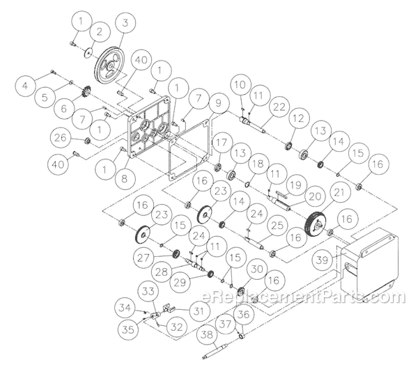 Page B Diagram and Parts List for WP2510 1791303 Powermatic Planer Jointer