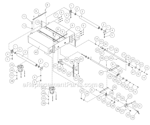 Page D Diagram and Parts List for WP2510 1791303 Powermatic Planer Jointer
