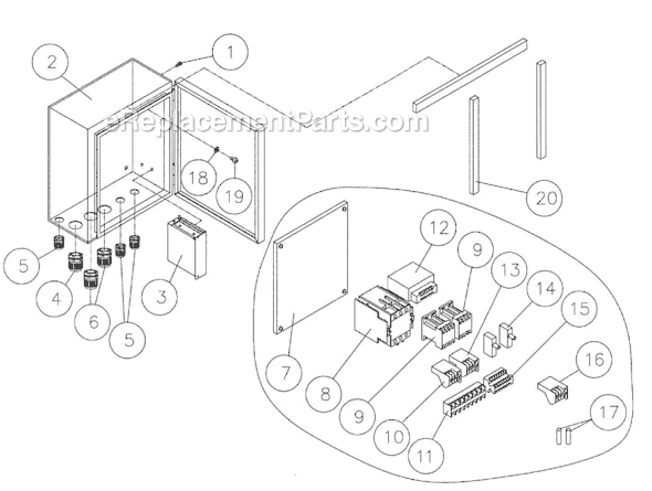 Page G Diagram and Parts List for WP2510 1791303 Powermatic Planer Jointer
