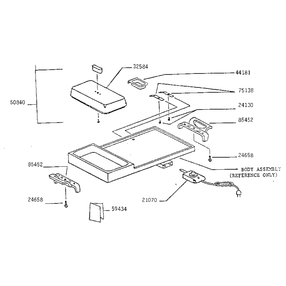 Replacement Parts Diagram and Parts List for 0702002  Presto Miscellaneous