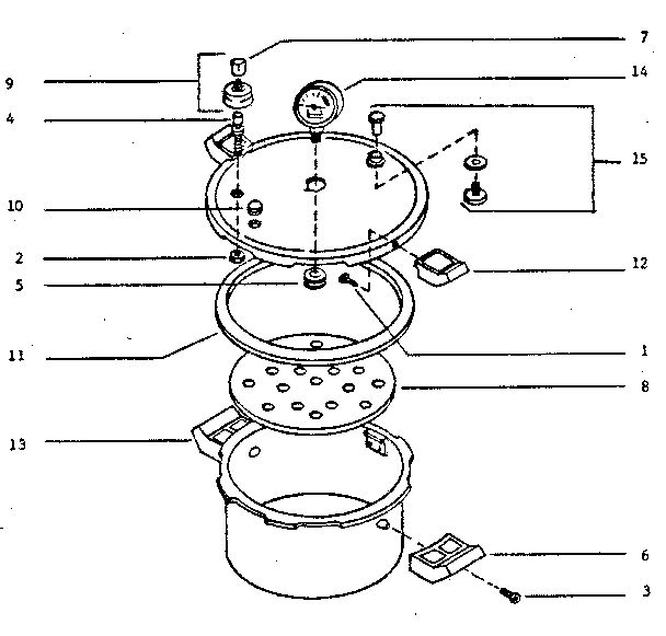 Replacement Parts Diagram and Parts List for 5173  Presto Pressure Cooker