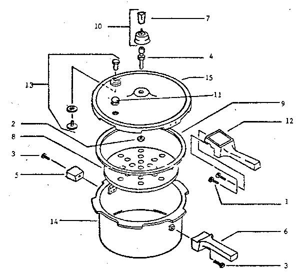 Replacement Parts Diagram and Parts List for 79351  Presto Pressure Cooker