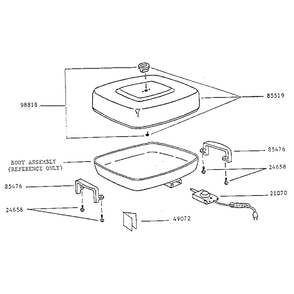 Part Location Diagram of 24658 Presto Body Handle Screw