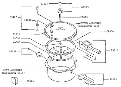 Part Location Diagram of 59464 Presto Pressure Cooker Instruction/re