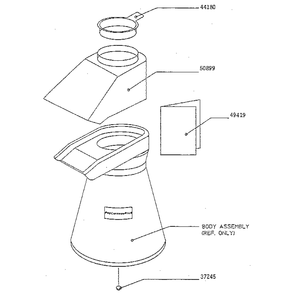 Part Location Diagram of 50899 Presto Cover