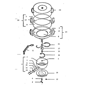 Replacement Parts Diagram and Parts List for 0500001  Presto Miscellaneous
