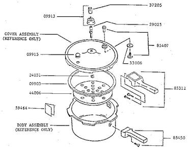 Part Location Diagram of 09903 Presto Sealing Ring Assembly