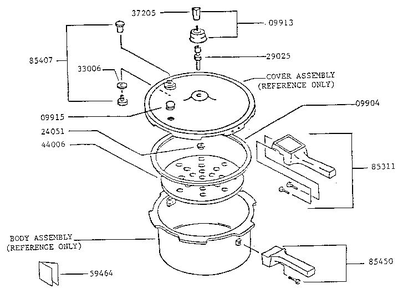 Replacement Parts Diagram and Parts List for 01310  Presto Pressure Cooker
