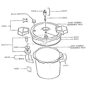 Part Location Diagram of 85309 Presto Pressure Cooker Body Handle