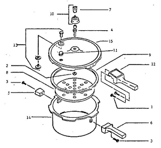 Replacement Parts Diagram and Parts List for 79351  Presto Pressure Cooker