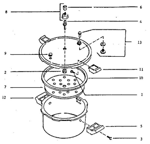 Replacement Parts Diagram and Parts List for 5170  Presto Pressure Cooker