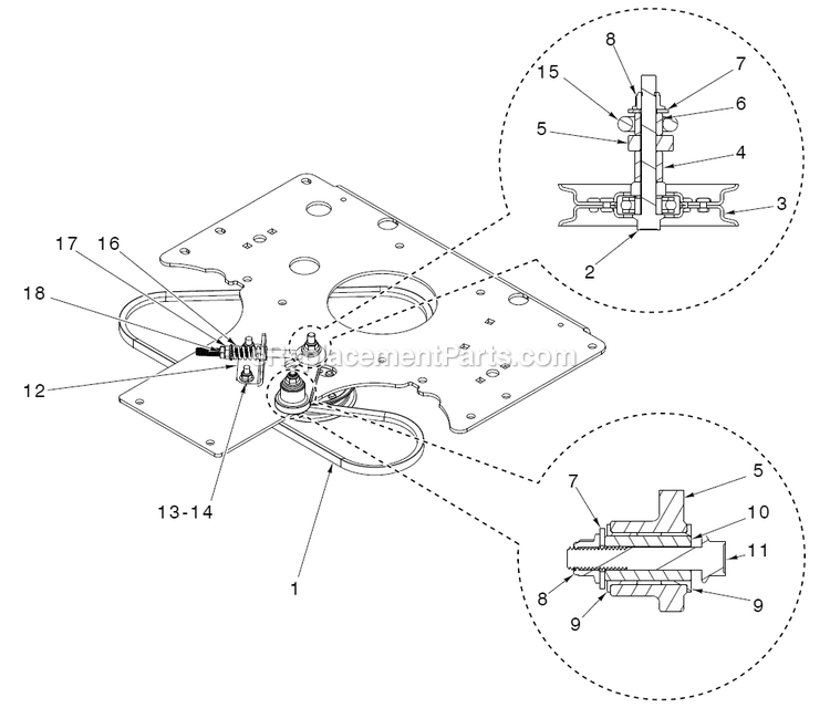 Drive Diagram and Parts List for CZTE60  RedMax Lawn Tractor