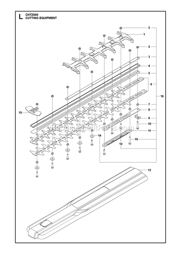 Accessories Diagram and Parts List for CHTZ600  RedMax Hedge Trimmer
