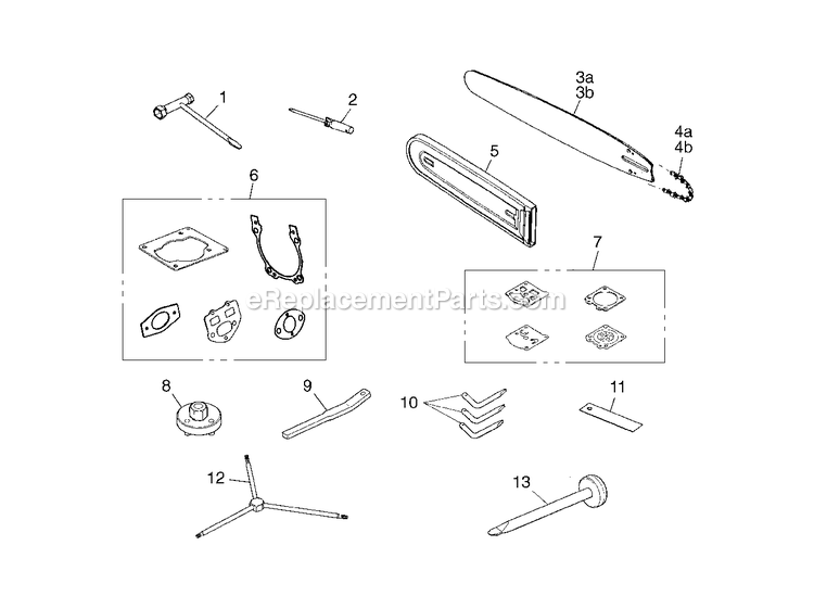 Accessories Diagram and Parts List for GZ4500 (703782 AND UP)(2012-08) RedMax Chainsaw