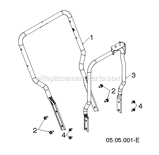 Handle 1 Diagram and Parts List for DST27 (96192010701)(2019-03) RedMax Snow Blower