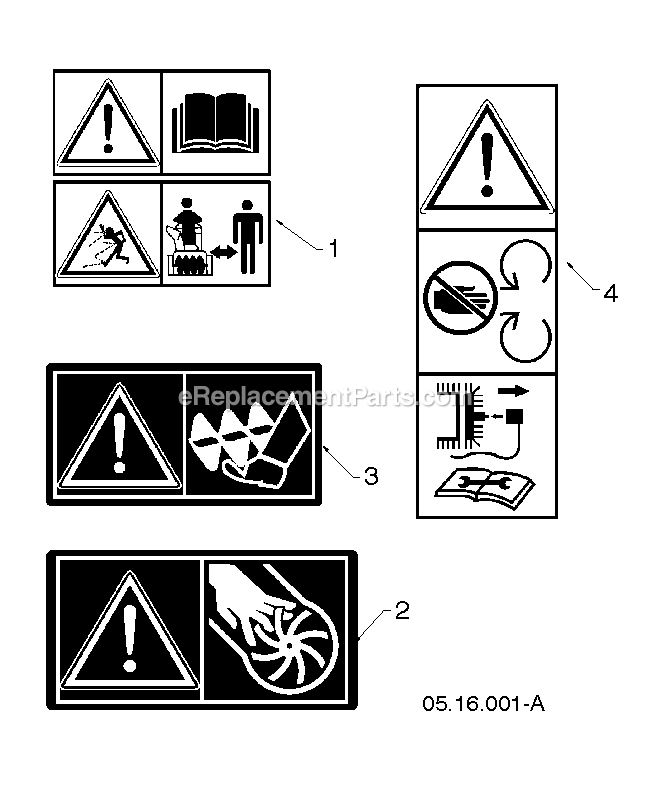 Decals 2 Diagram and Parts List for DST30 (96192010801)(2019-04) RedMax Snow Blower