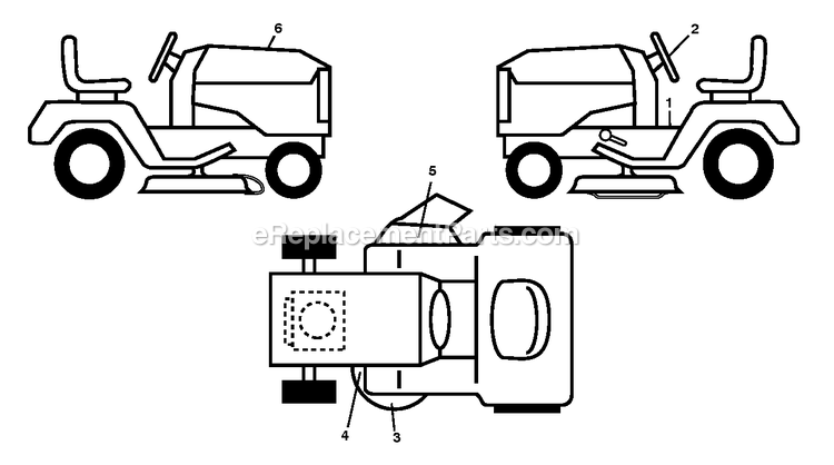 Decals Diagram and Parts List for YT1842 (96041044800)(2019-09) RedMax Lawn Tractor