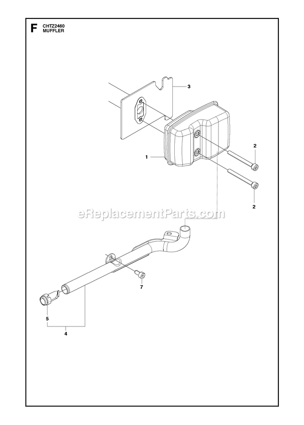 Muffler Diagram and Parts List for CHTZ2460 (967334801)(2020-03) RedMax Hedge Trimmer