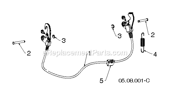 Control Panel And Discharge Chute 5 Diagram and Parts List for DST24 (96192010601)(2019-04) RedMax Snow Blower
