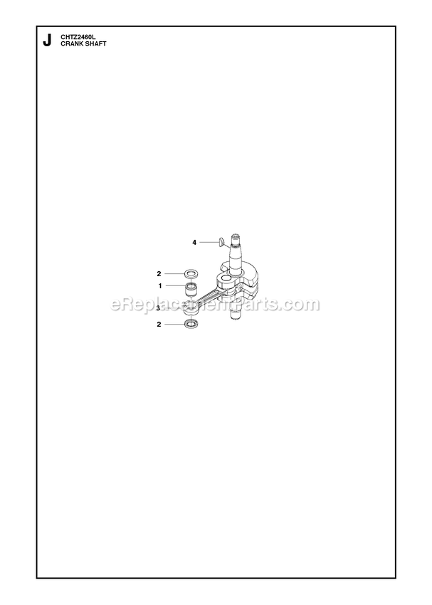 Crankshaft Diagram and Parts List for CHTZ2460L (967334901)(2020-03) RedMax Hedge Trimmer