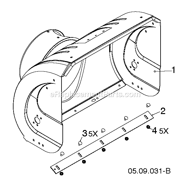 Auger Housing And Impeller 1 Diagram and Parts List for DST27 (96192010701)(2019-03) RedMax Snow Blower