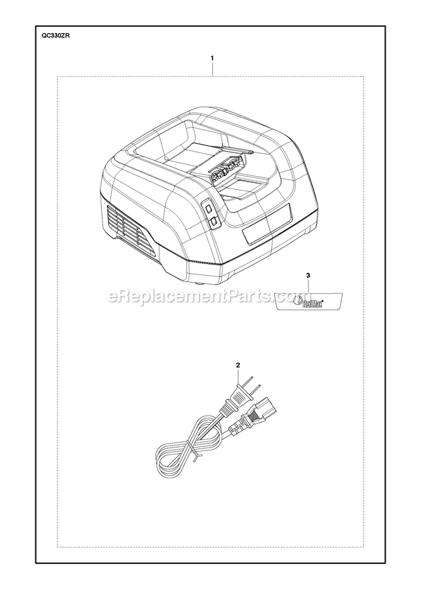 Product Complete Diagram and Parts List for QC330ZR  RedMax Lawn Tractor Accessories
