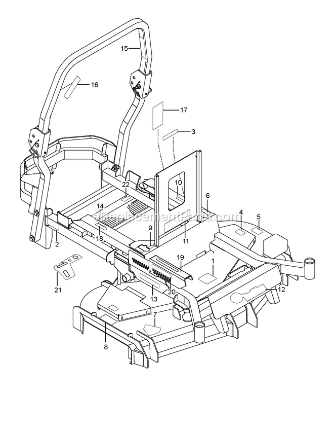 Decals Diagram and Parts List for CZT60X (967671801-00)(2017-09) RedMax Lawn Tractor