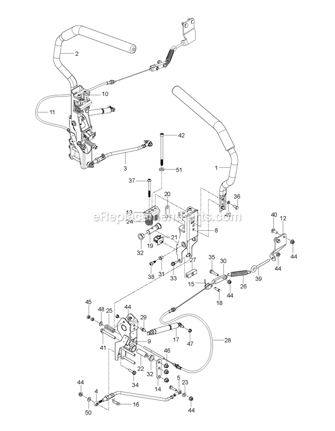 Steering 2 Diagram and Parts List for CZT60X  RedMax Lawn Tractor