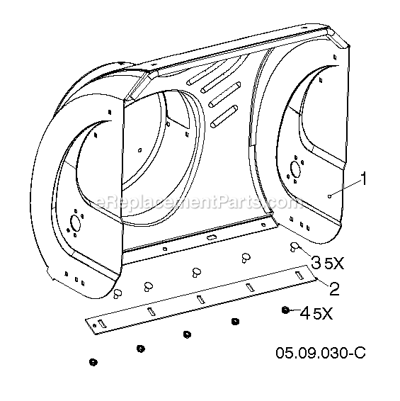 Auger Housing And Impeller 6 Diagram and Parts List for DST24 (96192010601)(2019-04) RedMax Snow Blower
