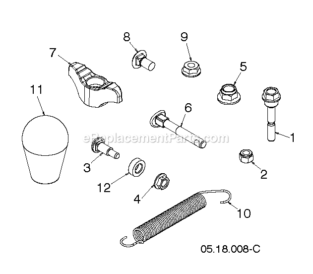 Accessories 1 Diagram and Parts List for DST24 (96192010601)(2019-04) RedMax Snow Blower