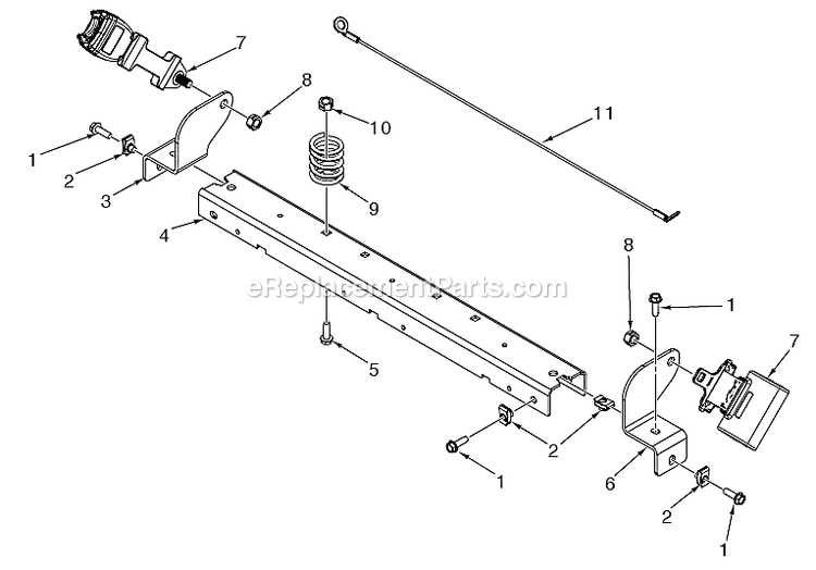 Seat Belt And Bracket Diagram and Parts List for CZTE54  RedMax Lawn Tractor