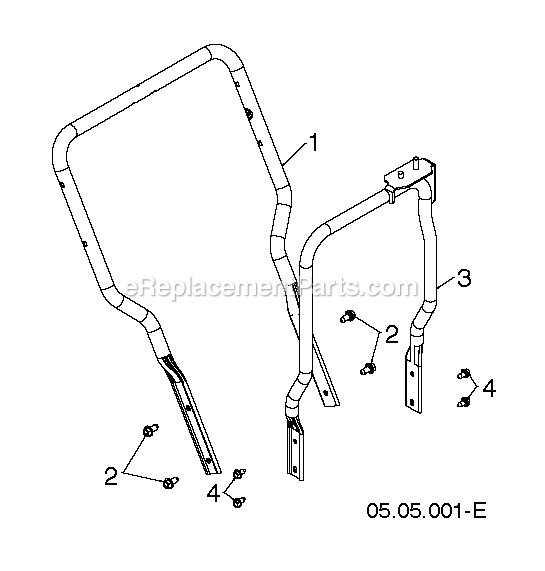 Handle 2 Diagram and Parts List for DST24 (96192010601)(2019-04) RedMax Snow Blower