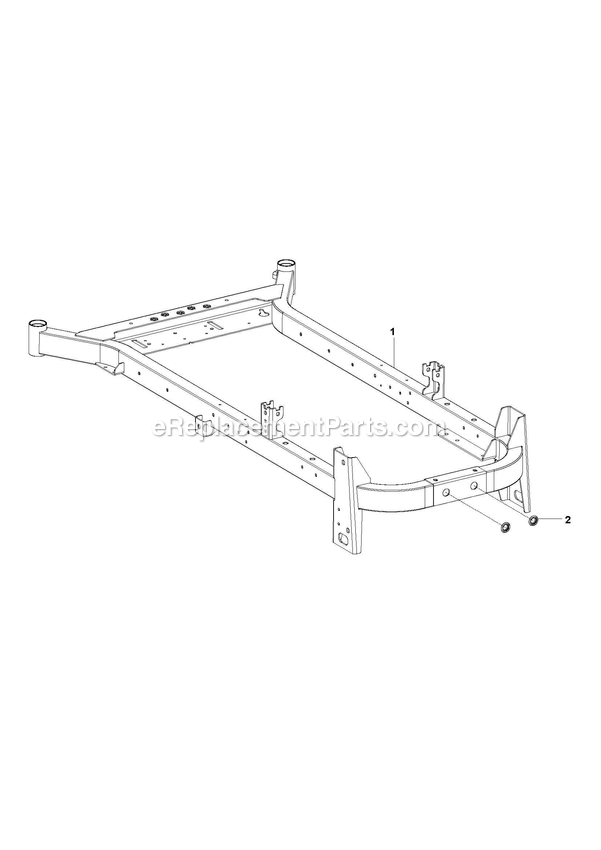 Frame - Chassis Diagram and Parts List for CZTE60  RedMax Lawn Tractor
