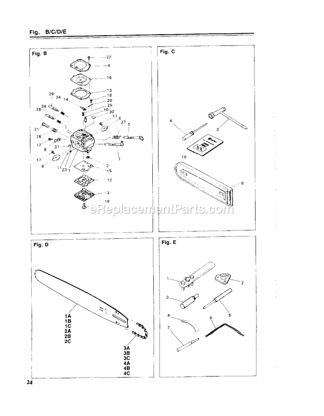 Carburetor Details Diagram and Parts List for G561AVS 000001 AND UP RedMax Chainsaw