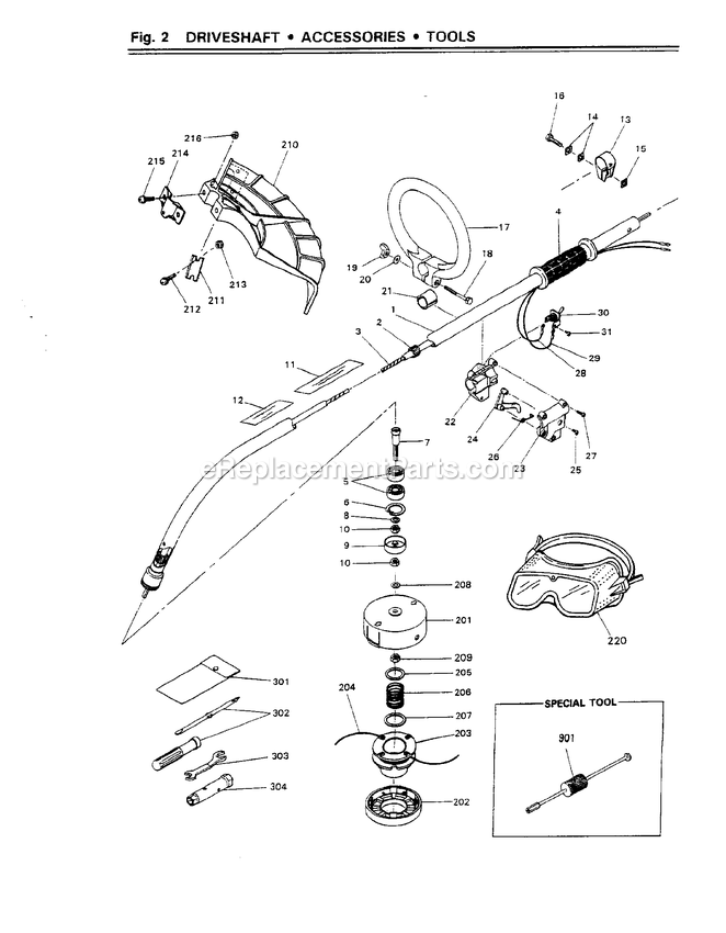 Drive Diagram and Parts List for BT17 000001 AND UP RedMax Edger