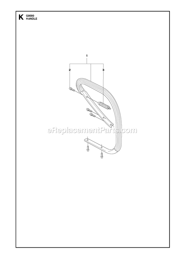 Handle Diagram and Parts List for G9000  RedMax Chainsaw