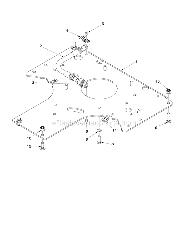 Engine Plate Diagram and Parts List for CZTE60  RedMax Lawn Tractor