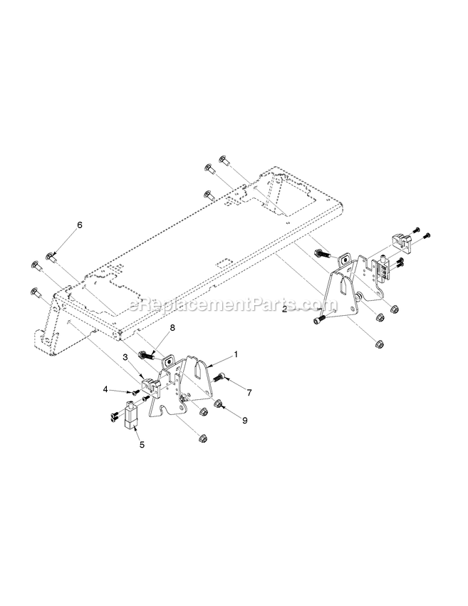 Steering - Control Bracket Diagram and Parts List for CZT54+ (97049800100)(2020-12) RedMax Lawn Tractor