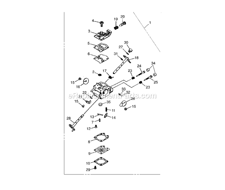 Carburetor Details Diagram and Parts List for BCZ400SW (966785601)(000001 AND UP)(2012-08) RedMax Brush Cutter