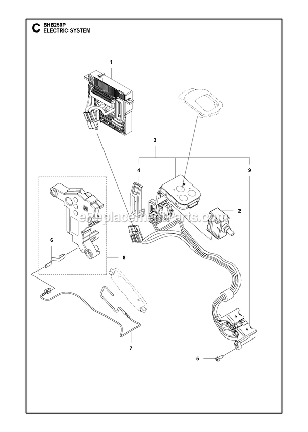 Electrical Diagram and Parts List for BHB250P  RedMax Leaf Blower / Vacuum