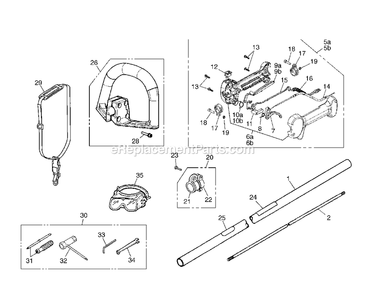 Drive Diagram and Parts List for LRTZ2460 (00100101 AND UP)(2012-08) RedMax Hedge Trimmer