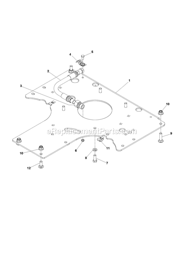 Engine Plate Diagram and Parts List for CZT60+  RedMax Lawn Tractor