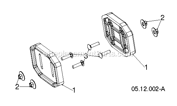 Auger Housing And Impeller 3 Diagram and Parts List for DST24 (96192010601)(2019-04) RedMax Snow Blower