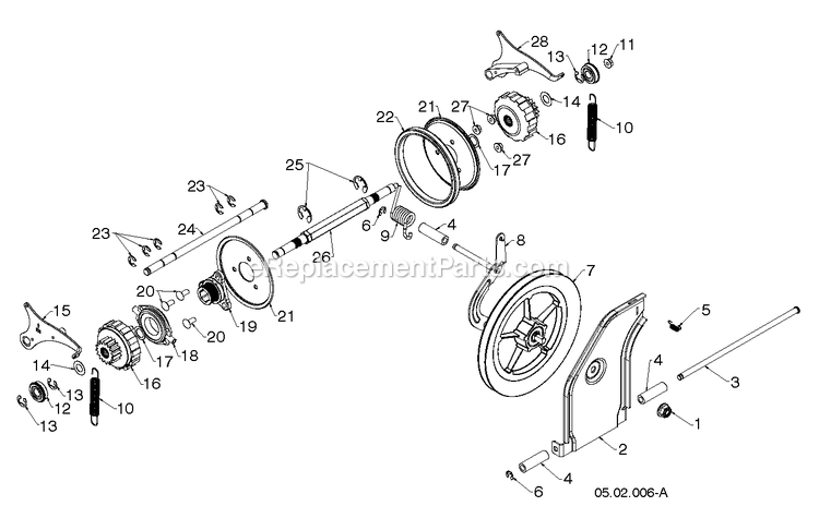 Drive 2 Diagram and Parts List for DST27 (96192010701)(2019-03) RedMax Snow Blower