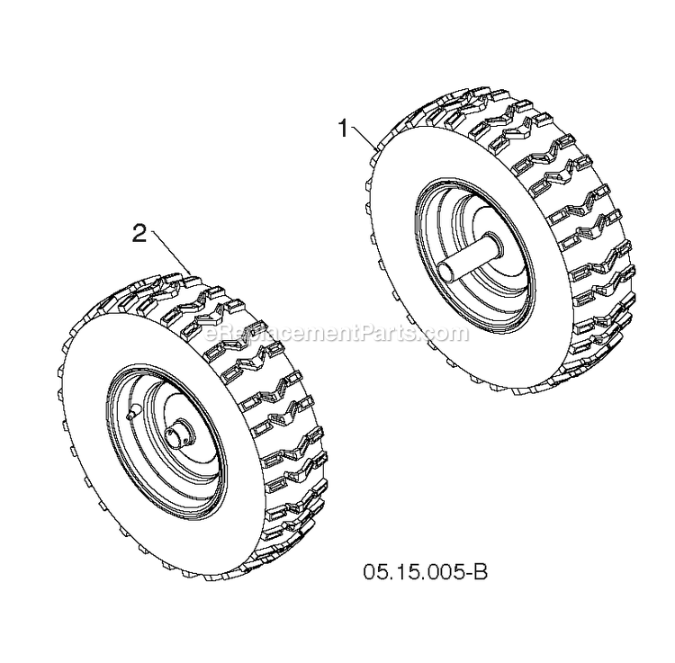 Wheels And Tires Diagram and Parts List for DST30 (96192010801)(2019-04) RedMax Snow Blower