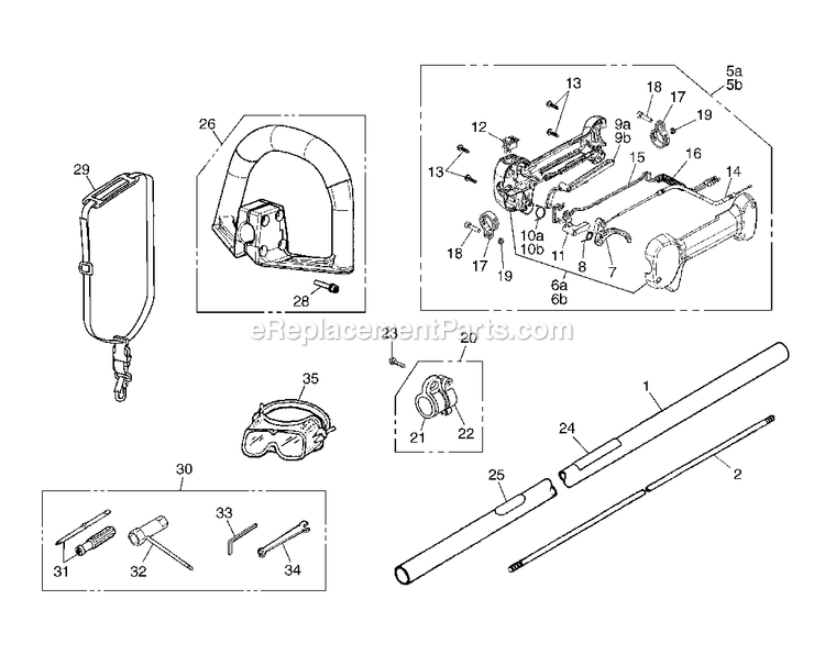 Drive Diagram and Parts List for SRTZ2460F (00100101 AND UP)(2012-08) RedMax Hedge Trimmer