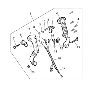 Controls Diagram and Parts List for EBZ3050RH 90100101 AND UP RedMax Leaf Blower / Vacuum