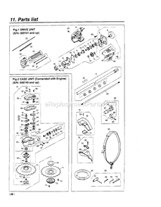 Drive Diagram and Parts List for SGCZ2500S 479 - 2841 RedMax Edger