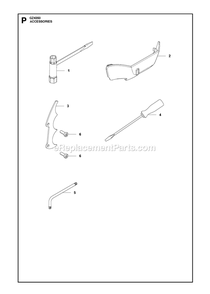 Accessories Diagram and Parts List for GZ4350  RedMax Chainsaw