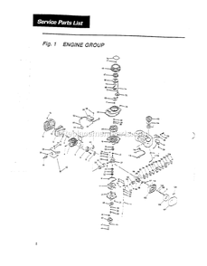 Engine Diagram and Parts List for AG230 000001 AND UP RedMax Auger